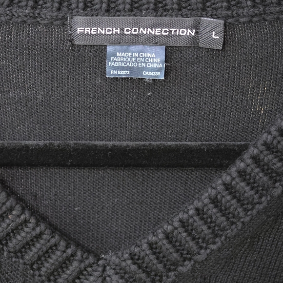 Black and Gray V-Neck Sweater - Picture 2 of 4